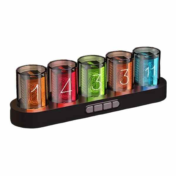 Digital Nixie Tube Clock Kits With RGB LED for Game Desktop cover rgb color led strip