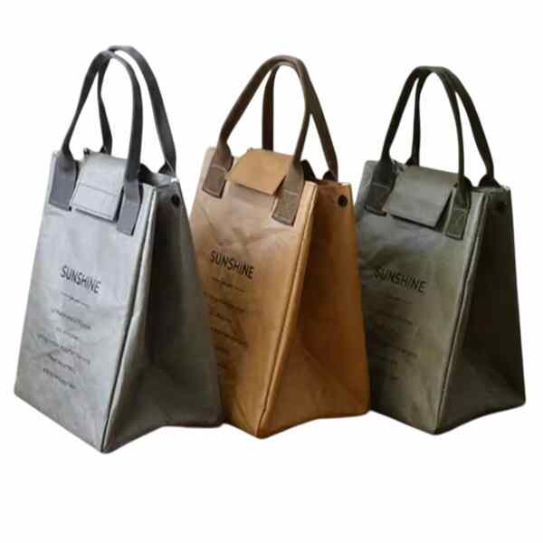 Paper Bag Lunch Box Waterproof Dupont Paper Insulated Tote Bag cover