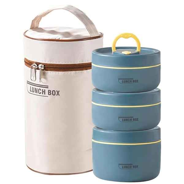 Stainless Steel Stackable Lunch Box Portable Insulated Set cover