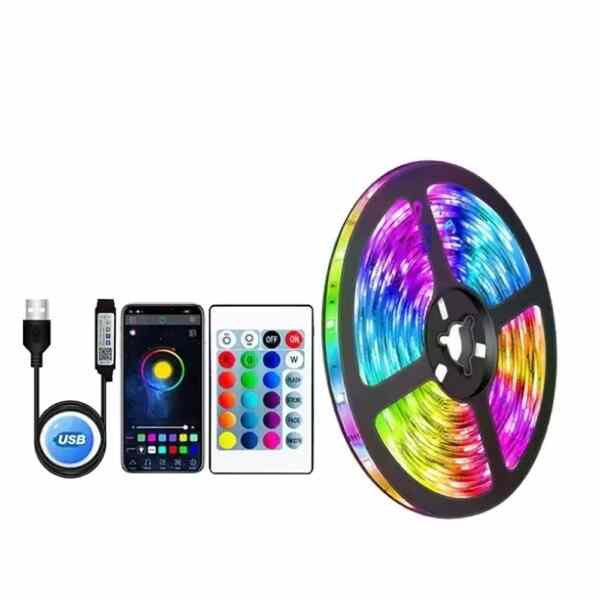 USB RGB Led Strip APP Control Color Changing 5m-10m cover